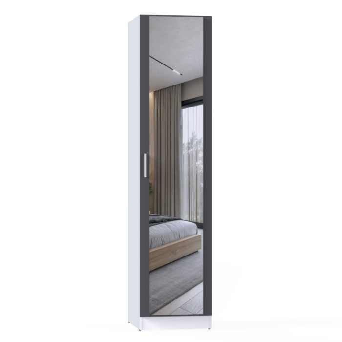 Шкаф для одежды МР-02 (580,1 зеркало ) графит серый