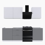 Набор корпусной мебели для кухни " Микс Топ-4" белый премиум/шиншилла серая