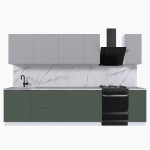 Набор корпусной мебели для кухни " Микс Топ-9" кашемир/дымчато зеленый/мрамор марквина