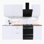 Набор корпусной мебели для кухни " Микс Топ-3" белый премиум/дуб вотан