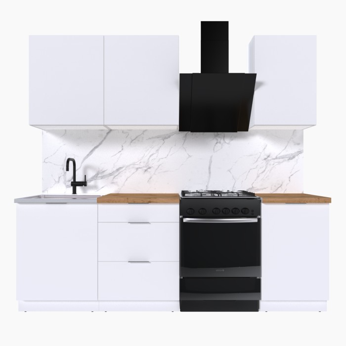 Набор корпусной мебели для кухни " Микс Топ-3" белый премиум/дуб вотан