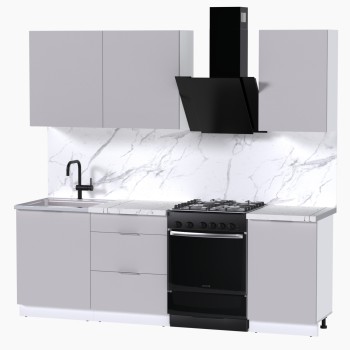 Набор корпусной мебели для кухни " Микс Топ-3" кашемир/ кашемир/мрамор марквина