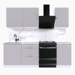 Набор корпусной мебели для кухни " Микс Топ-3" кашемир/ кашемир/мрамор марквина