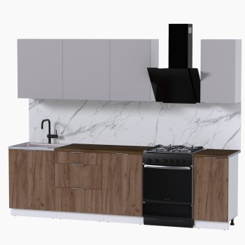 Набор корпусной мебели для кухни " Микс Топ-6" кашемир/дуб крафт табачный/дуб флагстаф темный