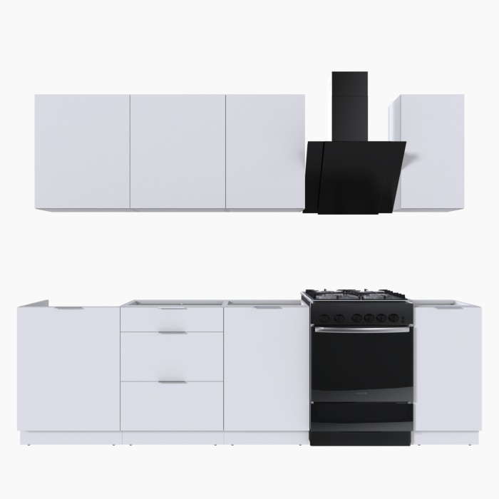 Набор корпусной мебели для кухни " Микс Топ-6" белый премиум