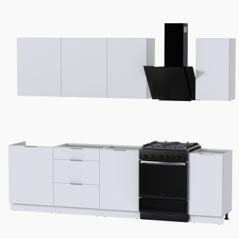 Набор корпусной мебели для кухни " Микс Топ-6" белый премиум