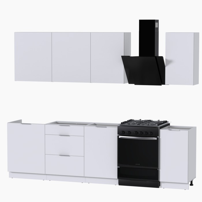 Набор корпусной мебели для кухни " Микс Топ-6" белый премиум