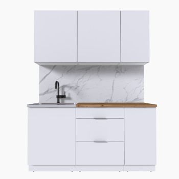 Набор корпусной мебели для кухни " Микс Топ-2" белый премиум/дуб вотан