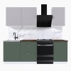 Набор корпусной мебели для кухни " Микс Топ-3" кашемир/дымчато зеленый/дуб флагстаф темный
