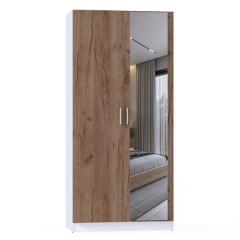 Шкаф для одежды МР-07 (580, 1 зеркало ) дуб крафт табачный