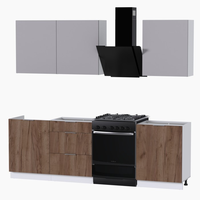 Набор корпусной мебели для кухни " Микс Топ-4" кашемир/дуб крафт табачный