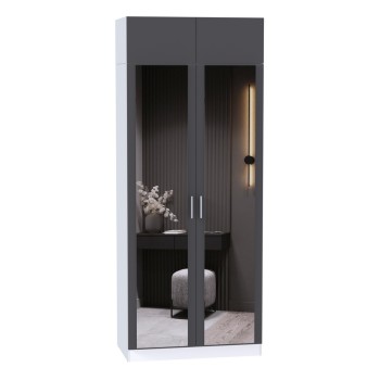 Шкаф для одежды МР-26 (580, 2 зеркала ) графит серый