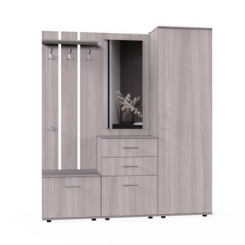 Набор мебели для прихожей "Визит-1" (шимо светлый)
