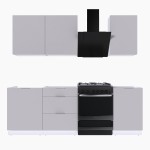 Набор корпусной мебели для кухни " Микс Топ-3" кашемир/ кашемир