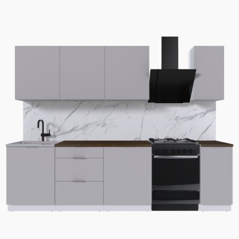 Набор корпусной мебели для кухни " Микс Топ-7" кашемир/ кашемир/дуб флагстаф темный