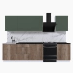 Набор корпусной мебели для кухни " Микс Топ-8" дымчато зеленый/ дуб каньон/тунис