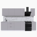 Набор корпусной мебели для кухни " Микс Топ-9" кашемир/ кашемир/мрамор марквина