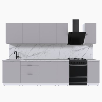 Набор корпусной мебели для кухни " Микс Топ-9" кашемир/ кашемир/мрамор марквина