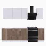 Набор корпусной мебели для кухни " Микс Топ-5" белый премиум/дуб каньон