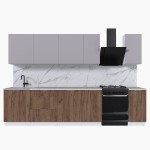 Набор корпусной мебели для кухни " Микс Топ-9" кашемир/дуб крафт табачный/мрамор марквина