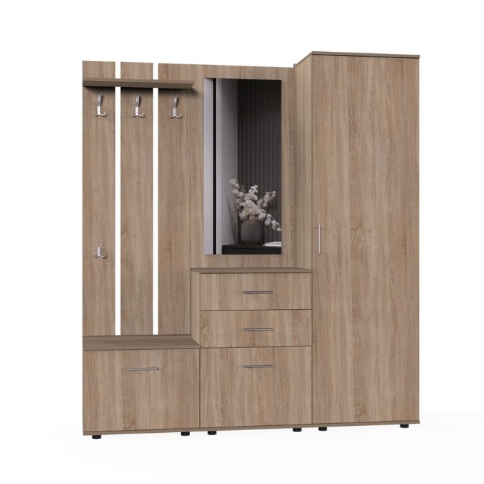 Набор мебели для прихожей "Визит-1" (дуб сонома)