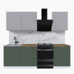 Набор корпусной мебели для кухни " Микс Топ-4" кашемир/дымчато зеленый/дуб вотан