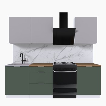 Набор корпусной мебели для кухни " Микс Топ-4" кашемир/дымчато зеленый/дуб вотан