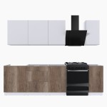 Набор корпусной мебели для кухни " Микс Топ-6" белый премиум/дуб каньон