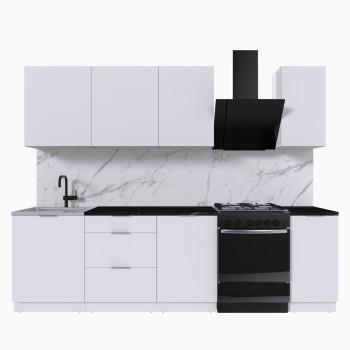 Набор корпусной мебели для кухни " Микс Топ-6" белый премиум/тунис