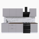 Набор корпусной мебели для кухни " Микс Топ-8" кашемир/ кашемир/дуб флагстаф темный