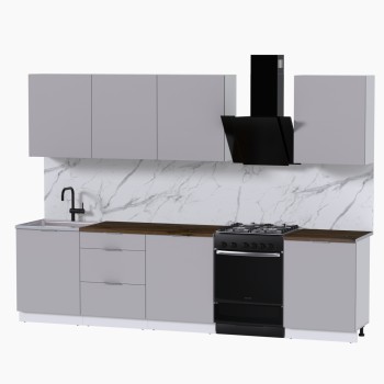 Набор корпусной мебели для кухни " Микс Топ-8" кашемир/ кашемир/дуб флагстаф темный