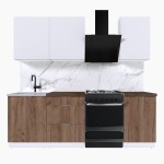 Набор корпусной мебели для кухни " Микс Топ-3" белый премиум/дуб крафт табачный/дуб флагстаф темный