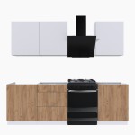 Набор корпусной мебели для кухни " Микс Топ-4" белый премиум/дуб крафт золотой