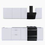 Набор корпусной мебели для кухни " Микс Топ-5" белый премиум