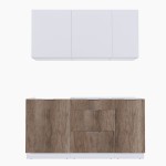 Набор корпусной мебели для кухни " Микс Топ-2" белый премиум/дуб каньон