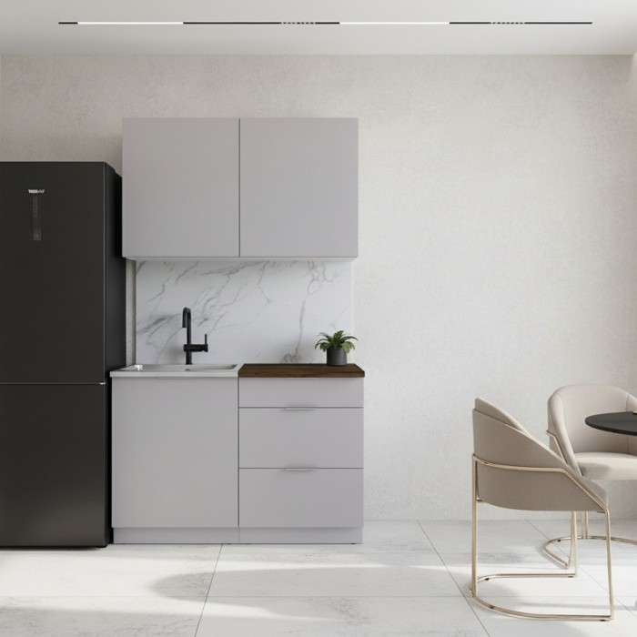 Набор корпусной мебели для кухни " Микс Топ-1" кашемир/ кашемир/дуб флагстаф темный