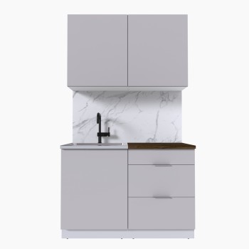 Набор корпусной мебели для кухни " Микс Топ-1" кашемир/ кашемир/дуб флагстаф темный