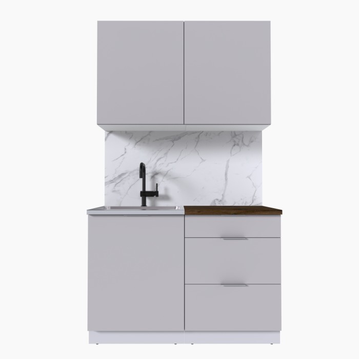 Набор корпусной мебели для кухни " Микс Топ-1" кашемир/ кашемир/дуб флагстаф темный