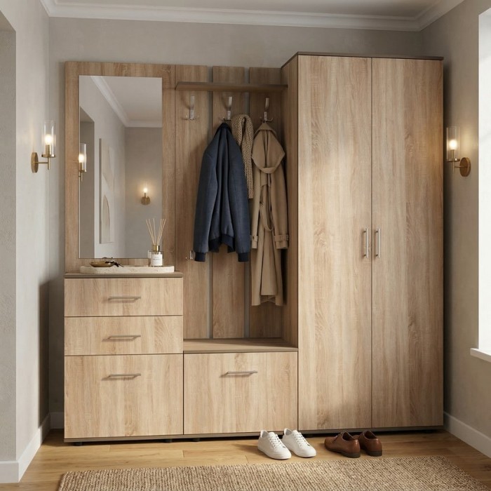 Набор мебели для прихожей "Визит-4" (дуб сонома)
