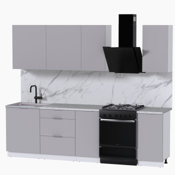 Набор корпусной мебели для кухни " Микс Топ-5" кашемир/ кашемир/мрамор марквина
