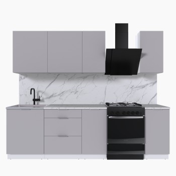 Набор корпусной мебели для кухни " Микс Топ-5" кашемир/ кашемир/мрамор марквина