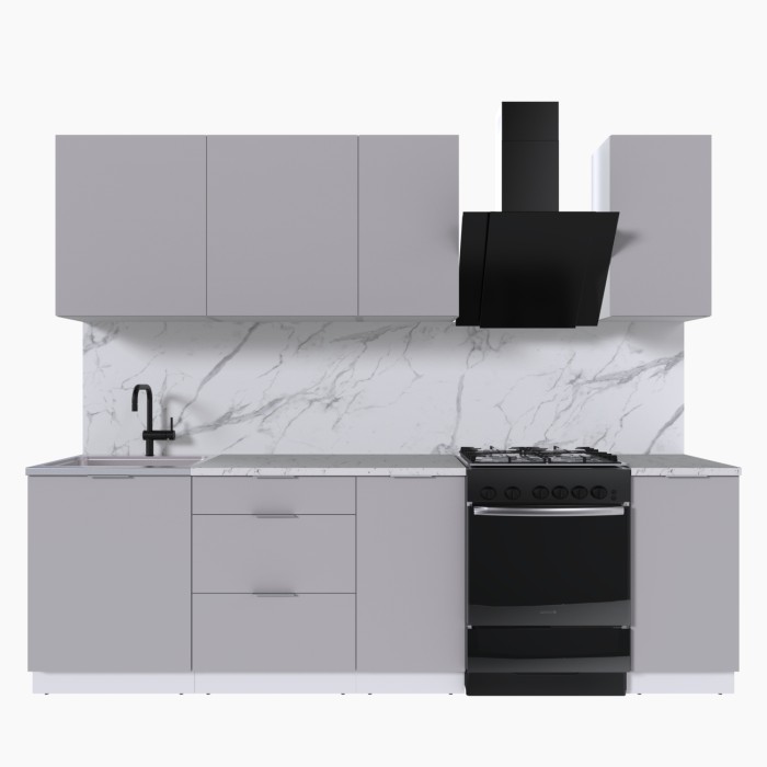 Набор корпусной мебели для кухни " Микс Топ-5" кашемир/ кашемир/мрамор марквина