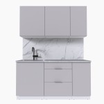 Набор корпусной мебели для кухни " Микс Топ-2" кашемир/ кашемир/мрамор марквина