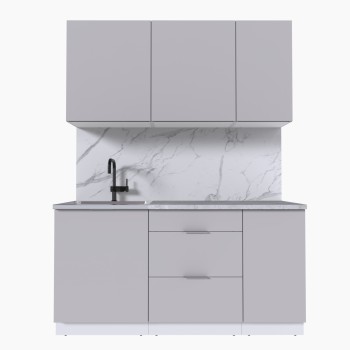 Набор корпусной мебели для кухни " Микс Топ-2" кашемир/ кашемир/мрамор марквина