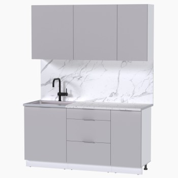 Набор корпусной мебели для кухни " Микс Топ-2" кашемир/ кашемир/мрамор марквина