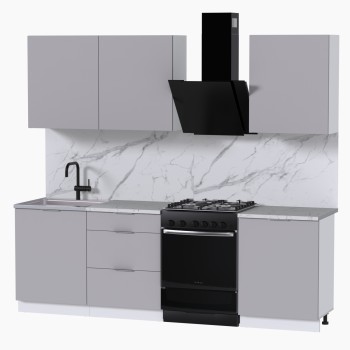 Набор корпусной мебели для кухни " Микс Топ-4" кашемир/ кашемир/мрамор марквина