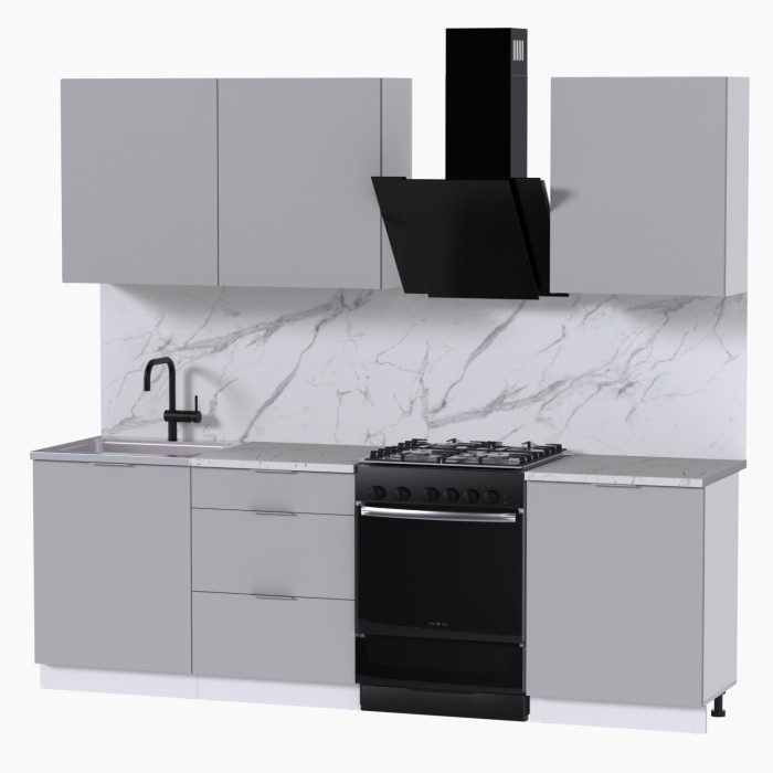 Набор корпусной мебели для кухни " Микс Топ-4" кашемир/ кашемир/мрамор марквина