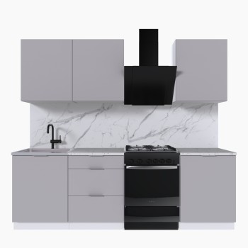 Набор корпусной мебели для кухни " Микс Топ-4" кашемир/ кашемир/мрамор марквина