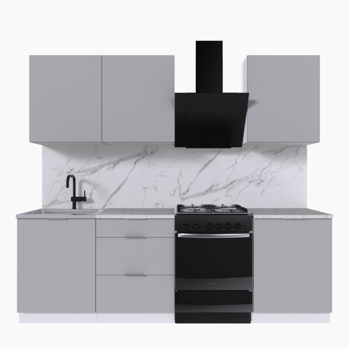 Набор корпусной мебели для кухни " Микс Топ-4" кашемир/ кашемир/мрамор марквина