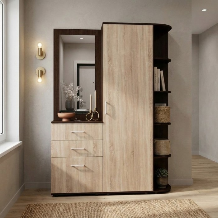 Набор мебели для прихожей "Визит-3" (дуб венге/дуб сонома)